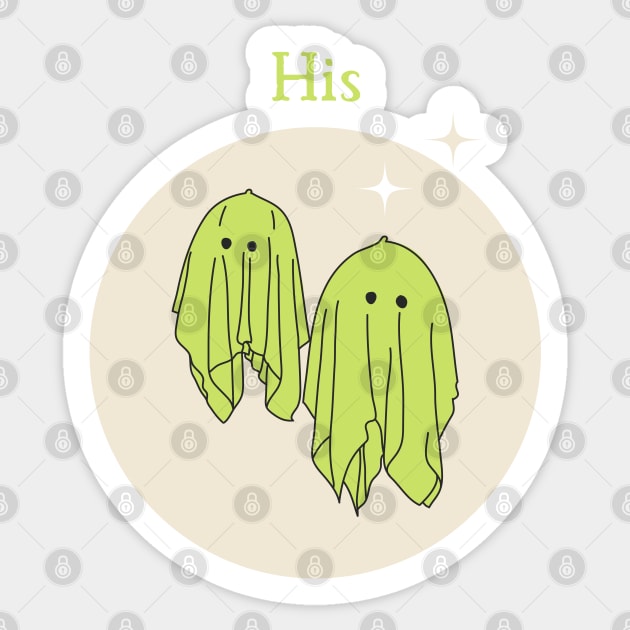 His, Matching Ghost Couple style 3 Sticker by Artsy2Day